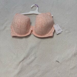 Auden Women's Peach Floral Bra